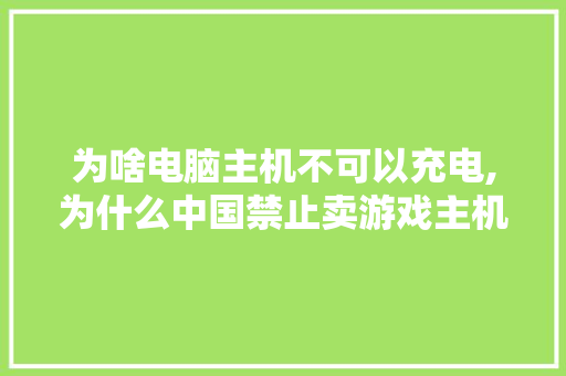 为啥电脑主机不可以充电,为什么中国禁止卖游戏主机。 为啥电脑主机不可以充电,为什么中国禁止卖游戏主机。 百度SEO