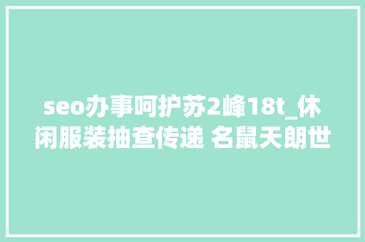 seo办事呵护苏2峰18t_休闲服装抽查传递 名鼠天朗世家上质量黑榜 seo办事呵护苏2峰18t_休闲服装抽查传递 名鼠天朗世家上质量黑榜 必应SEO