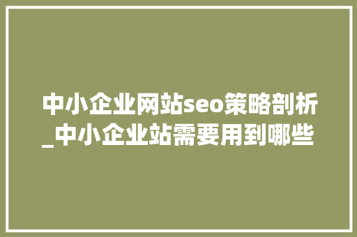 中小企业网站seo策略剖析_中小企业站需要用到哪些SEO策略 搜狗SEO 中小企业网站seo策略剖析_中小企业站需要用到哪些SEO策略 中小企业网站seo策略剖析_中小企业站需要用到哪些SEO策略 搜狗SEO