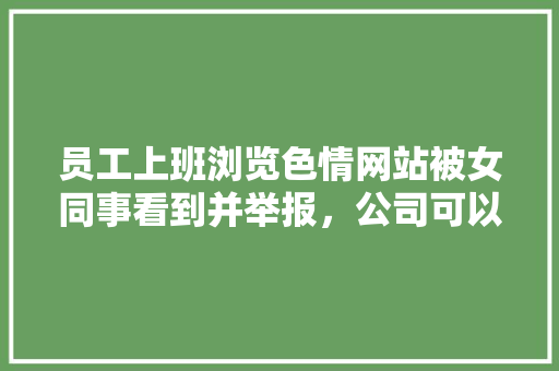 员工上班浏览色情网站被女同事看到并举报，公司可以以此开除他吗,为什么公司网站被禁用。 员工上班浏览色情网站被女同事看到并举报，公司可以以此开除他吗,为什么公司网站被禁用。 网站建设公司