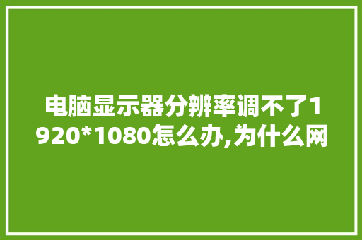 电脑显示器分辨率调不了1920*1080怎么办,为什么网站无法访问页面。 电脑显示器分辨率调不了1920*1080怎么办,为什么网站无法访问页面。 网站建设公司