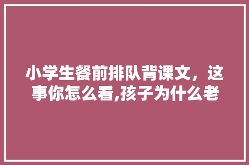 小学生餐前排队背课文，这事你怎么看,孩子为什么老喷饭呢。 小学生餐前排队背课文，这事你怎么看,孩子为什么老喷饭呢。 SEO关键词