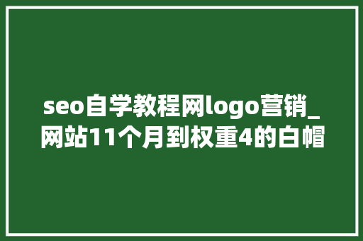 seo自学教程网logo营销_网站11个月到权重4的白帽seo之路 seo自学教程网logo营销_网站11个月到权重4的白帽seo之路 SEO关键词