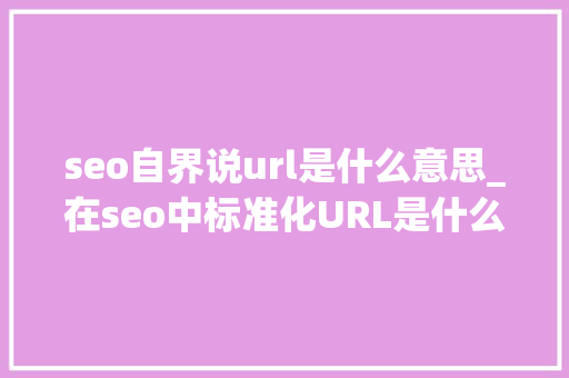 seo自界说url是什么意思_在seo中标准化URL是什么意思Top推 seo自界说url是什么意思_在seo中标准化URL是什么意思Top推 搜狗SEO