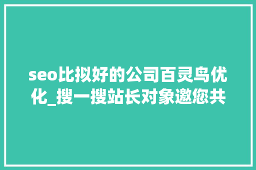 seo比拟好的公司百灵鸟优化_搜一搜站长对象邀您共享数据之美 seo比拟好的公司百灵鸟优化_搜一搜站长对象邀您共享数据之美 百度SEO