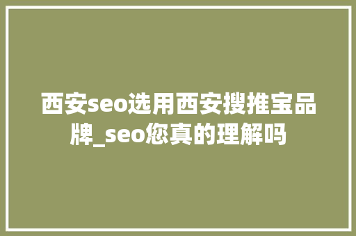 西安seo选用西安搜推宝品牌_seo您真的理解吗 西安seo选用西安搜推宝品牌_seo您真的理解吗 网站建设公司