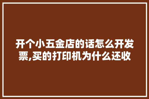 开个小五金店的话怎么开发票,买的打印机为什么还收税呢。 开个小五金店的话怎么开发票,买的打印机为什么还收税呢。 百度SEO