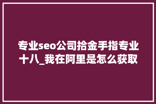 专业seo公司拾金手指专业十八_我在阿里是怎么获取流量的 专业seo公司拾金手指专业十八_我在阿里是怎么获取流量的 必应SEO