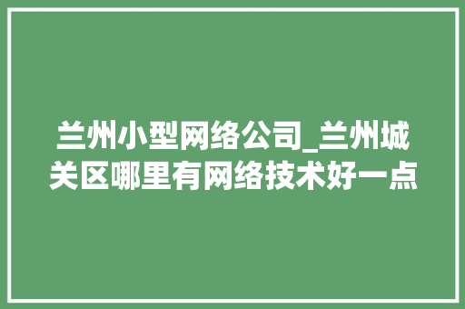 兰州小型网络公司_兰州城关区哪里有网络技术好一点的公司?。 兰州小型网络公司_兰州城关区哪里有网络技术好一点的公司?。 网站建设公司