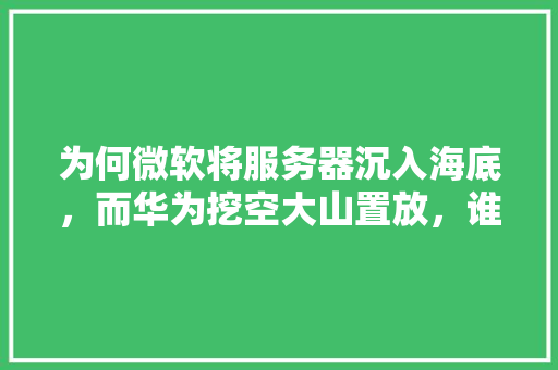 为何微软将服务器沉入海底，而华为挖空大山置放，谁更胜一筹,科技技术主要是为什么服务。 为何微软将服务器沉入海底，而华为挖空大山置放，谁更胜一筹,科技技术主要是为什么服务。 神马SEO
