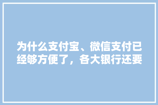 为什么支付宝、微信支付已经够方便了，各大银行还要推出自己的二维码支付工具,为什么要选择网上购物。 为什么支付宝、微信支付已经够方便了，各大银行还要推出自己的二维码支付工具,为什么要选择网上购物。 必应SEO