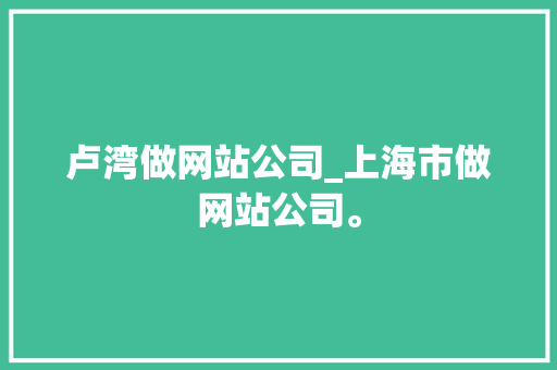 卢湾做网站公司_上海市做网站公司。 卢湾做网站公司_上海市做网站公司。 网站建设公司