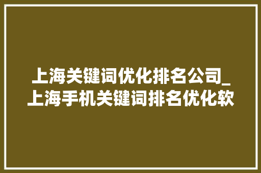 上海关键词优化排名公司_上海手机关键词排名优化软件。 上海关键词优化排名公司_上海手机关键词排名优化软件。 SEO关键词