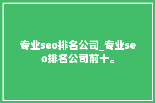 专业seo排名公司_专业seo排名公司前十。 专业seo排名公司_专业seo排名公司前十。 网站建设公司