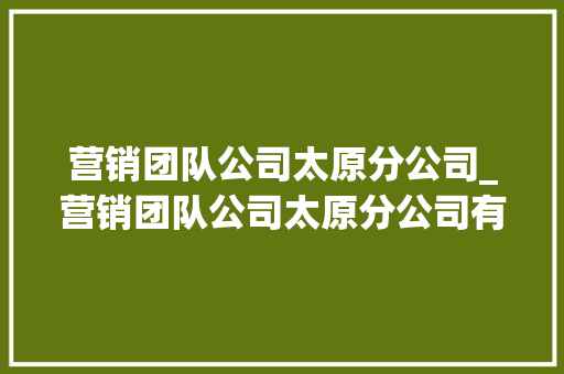 营销团队公司太原分公司_营销团队公司太原分公司有哪些。 营销团队公司太原分公司_营销团队公司太原分公司有哪些。 网站建设公司