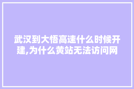 武汉到大悟高速什么时候开建,为什么黄站无法访问网页。 武汉到大悟高速什么时候开建,为什么黄站无法访问网页。 搜狗SEO