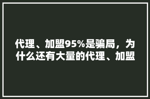 代理、加盟95%是骗局，为什么还有大量的代理、加盟招商广告,为什么选择广告公司创业。 代理、加盟95%是骗局，为什么还有大量的代理、加盟招商广告,为什么选择广告公司创业。 网站建设公司