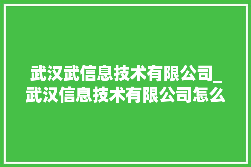 武汉武信息技术有限公司_武汉信息技术有限公司怎么样。 武汉武信息技术有限公司_武汉信息技术有限公司怎么样。 网站建设公司
