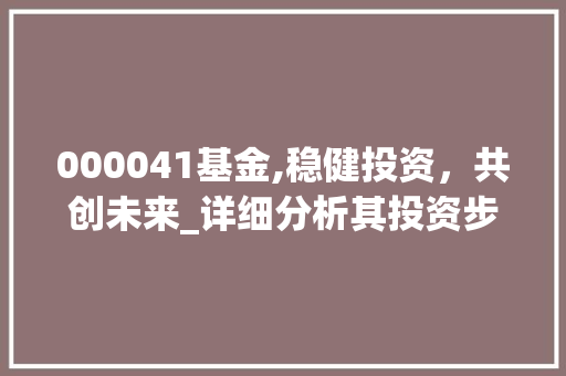 000041基金,稳健投资，共创未来_详细分析其投资步骤与市场前景(基金代码000041) 000041基金,稳健投资，共创未来_详细分析其投资步骤与市场前景(基金代码000041) 搜狗SEO