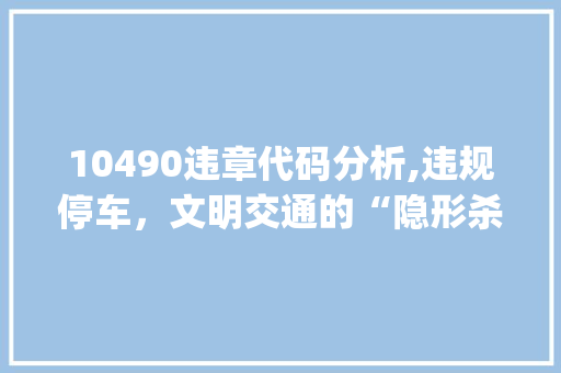 10490违章代码分析,违规停车，文明交通的“隐形杀手”(10490违章代码) 10490违章代码分析,违规停车，文明交通的“隐形杀手”(10490违章代码) SEO关键词