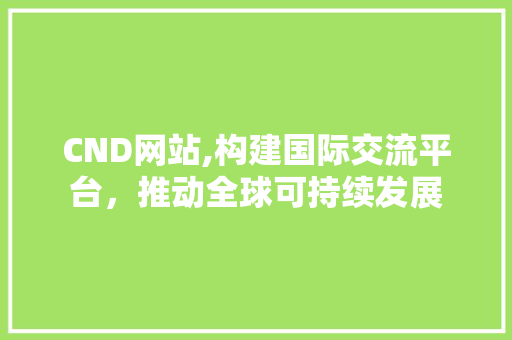 CND网站,构建国际交流平台，推动全球可持续发展 CND网站,构建国际交流平台，推动全球可持续发展 百度SEO