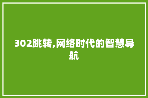 302跳转,网络时代的智慧导航 302跳转,网络时代的智慧导航 网站建设公司