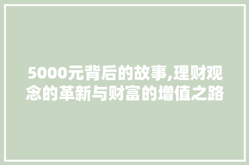 5000元背后的故事,理财观念的革新与财富的增值之路 5000元背后的故事,理财观念的革新与财富的增值之路 必应SEO