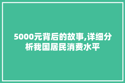 5000元背后的故事,详细分析我国居民消费水平 5000元背后的故事,详细分析我国居民消费水平 百度SEO