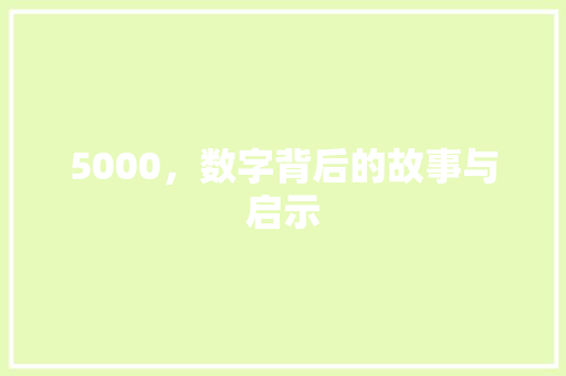 5000，数字背后的故事与启示 5000，数字背后的故事与启示 网站建设公司