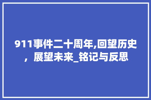 911事件二十周年,回望历史，展望未来_铭记与反思 911事件二十周年,回望历史，展望未来_铭记与反思 百度SEO