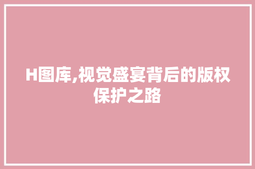 H图库,视觉盛宴背后的版权保护之路