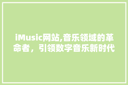 iMusic网站,音乐领域的革命者，引领数字音乐新时代 iMusic网站,音乐领域的革命者，引领数字音乐新时代 网站建设公司