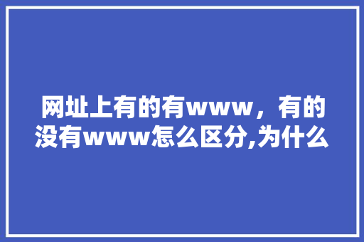 网址上有的有www，有的没有www怎么区分,为什么现在的网址要加s。 网址上有的有www，有的没有www怎么区分,为什么现在的网址要加s。 必应SEO
