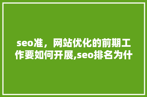 seo准，网站优化的前期工作要如何开展,seo排名为什么会波动很大。 seo准，网站优化的前期工作要如何开展,seo排名为什么会波动很大。 必应SEO