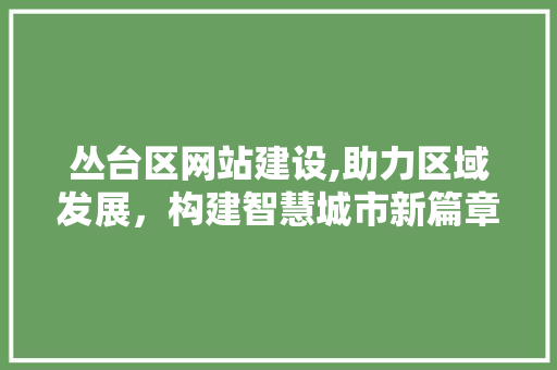 丛台区网站建设,助力区域发展，构建智慧城市新篇章 丛台区网站建设,助力区域发展，构建智慧城市新篇章 百度SEO