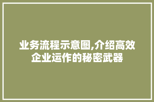 业务流程示意图,介绍高效企业运作的秘密武器 业务流程示意图,介绍高效企业运作的秘密武器 神马SEO