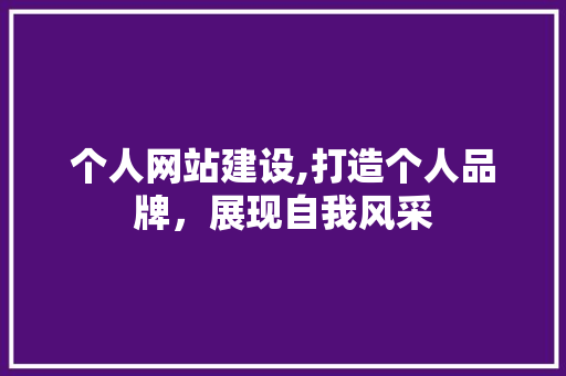个人网站建设,打造个人品牌，展现自我风采 个人网站建设,打造个人品牌，展现自我风采 搜狗SEO