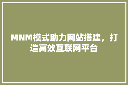MNM模式助力网站搭建，打造高效互联网平台 MNM模式助力网站搭建，打造高效互联网平台 SEO关键词