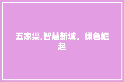 五家渠,智慧新城，绿色崛起 五家渠,智慧新城，绿色崛起 神马SEO