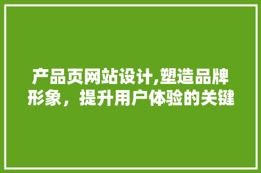 产品页网站设计,塑造品牌形象，提升用户体验的关键 产品页网站设计,塑造品牌形象，提升用户体验的关键 SEO关键词