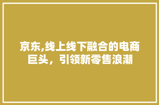 京东,线上线下融合的电商巨头，引领新零售浪潮 京东,线上线下融合的电商巨头，引领新零售浪潮 搜狗SEO