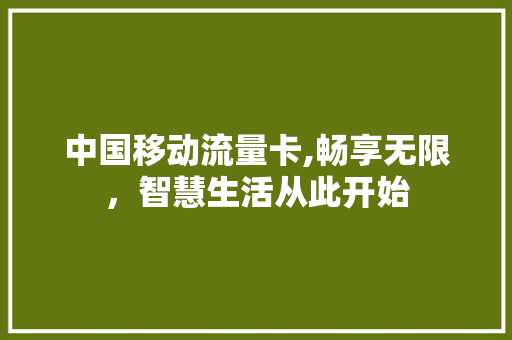 中国移动流量卡,畅享无限，智慧生活从此开始 中国移动流量卡,畅享无限，智慧生活从此开始 百度SEO