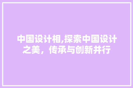 中国设计相,探索中国设计之美，传承与创新并行 中国设计相,探索中国设计之美，传承与创新并行 网站建设公司