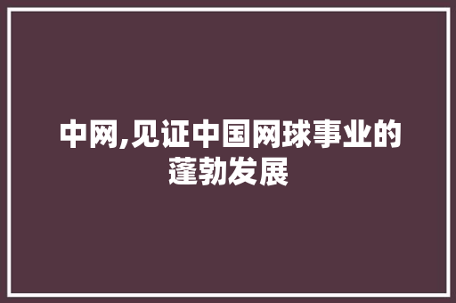 中网,见证中国网球事业的蓬勃发展 中网,见证中国网球事业的蓬勃发展 SEO关键词