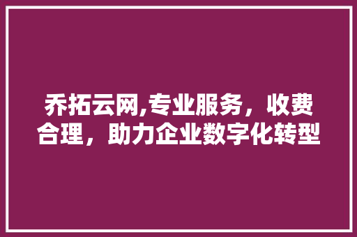 乔拓云网,专业服务，收费合理，助力企业数字化转型之路 乔拓云网,专业服务，收费合理，助力企业数字化转型之路 网站建设公司