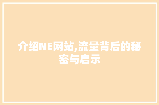 介绍NE网站,流量背后的秘密与启示 介绍NE网站,流量背后的秘密与启示 必应SEO