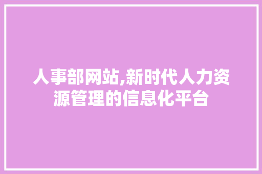 人事部网站,新时代人力资源管理的信息化平台 人事部网站,新时代人力资源管理的信息化平台 网站建设公司
