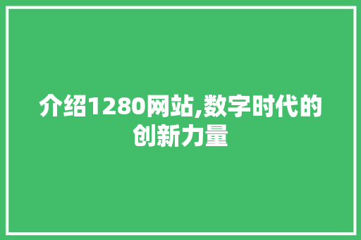 介绍1280网站,数字时代的创新力量 介绍1280网站,数字时代的创新力量 神马SEO