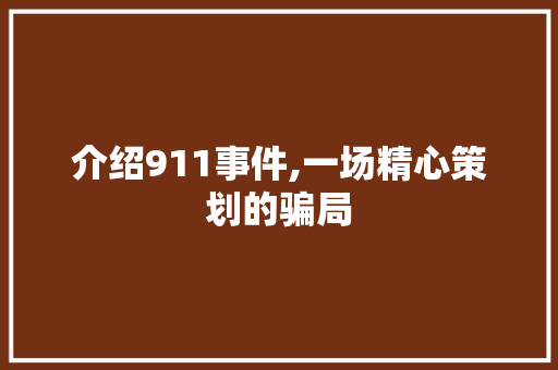 介绍911事件,一场精心策划的骗局 介绍911事件,一场精心策划的骗局 神马SEO