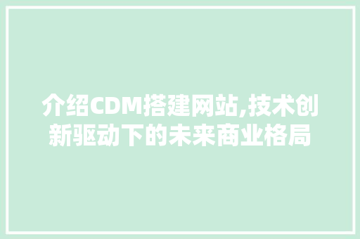 介绍CDM搭建网站,技术创新驱动下的未来商业格局
